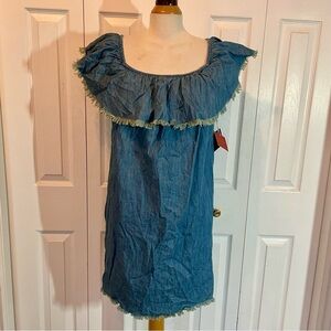 NWT 100% cotton chambray dress tunic size large